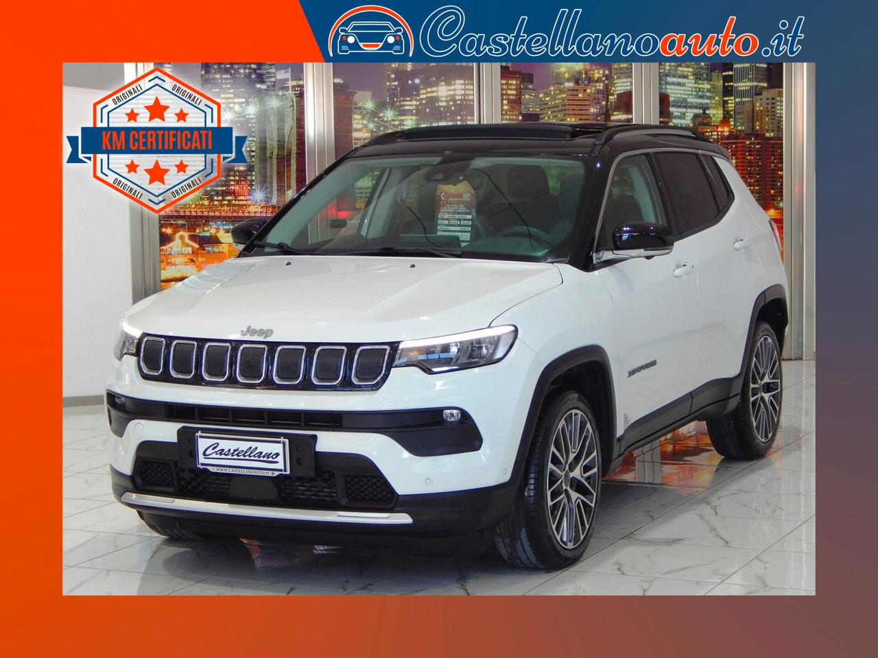 Jeep Compass 1.6 mjt Limited 130cv TETTO-NAVI-PELLE-PARK-LED