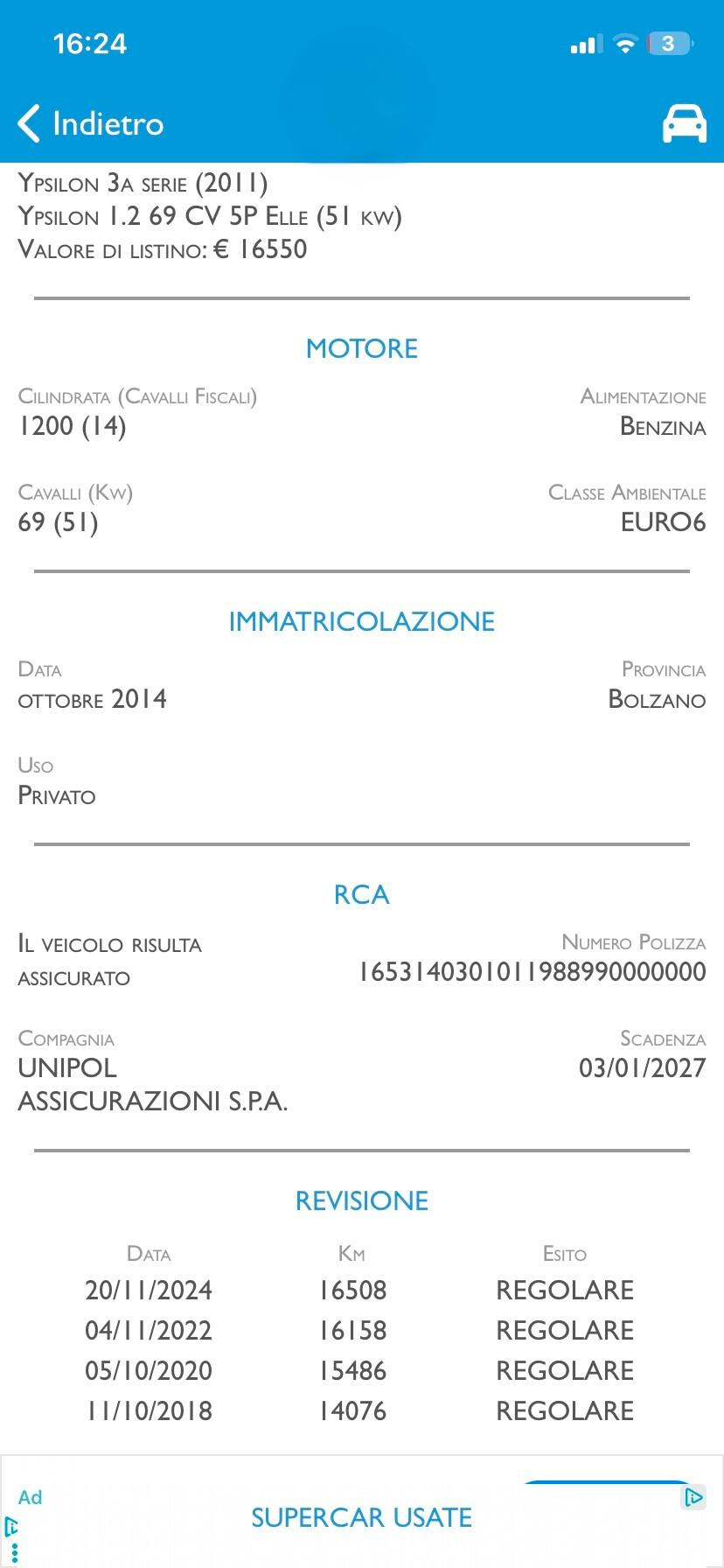 Lancia Ypsilon 1.2 69 CV 5 porte Elle