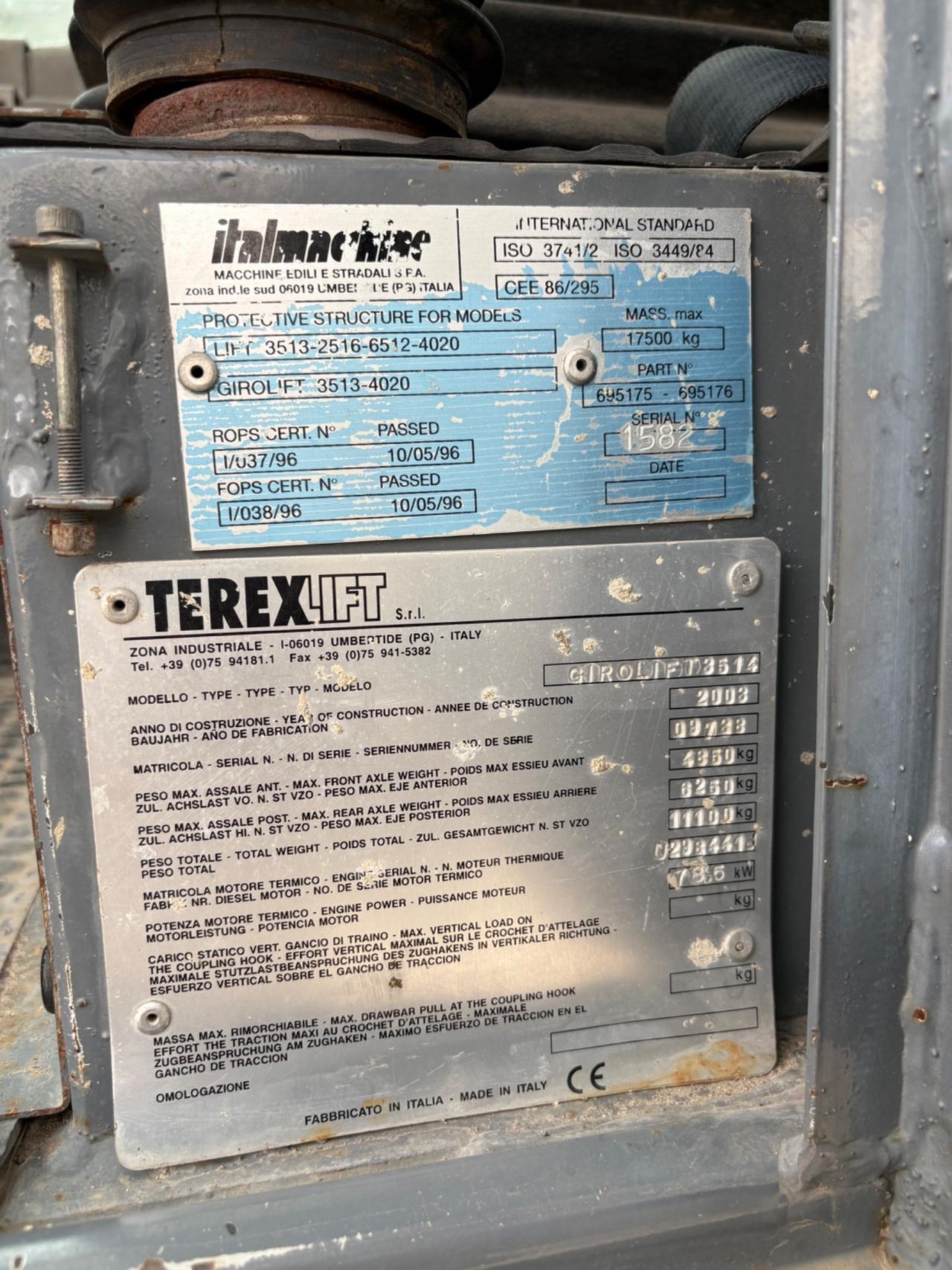 Telescopico Terex 3514