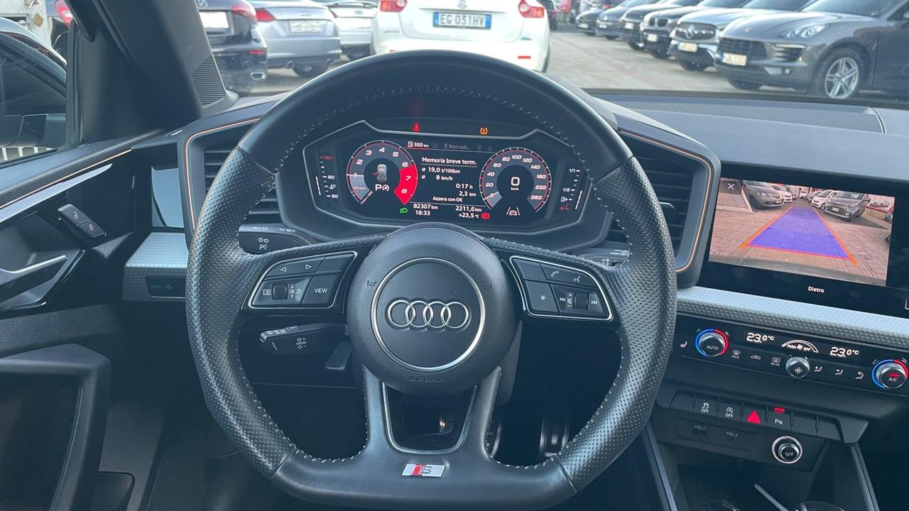 Audi A1 SPORTBACK| S-LINE| 116CV |LUCI AMBIENTE |RETROCAMERA |CERCHI 18'' | PELLE| PRONTA CONSEGNA|