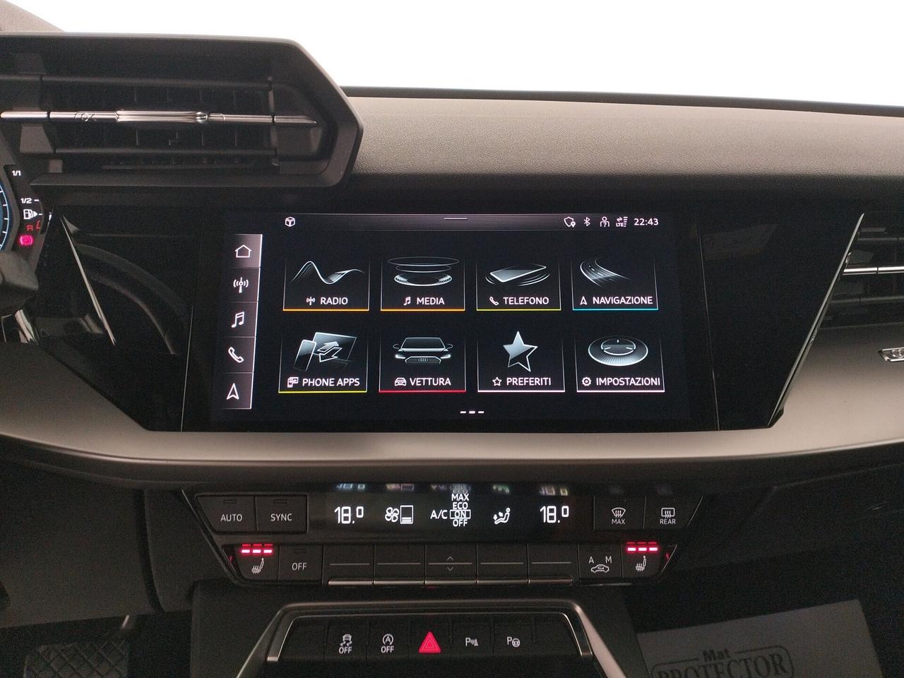 AUDI A3 Sportback 30 1.0 tfsi mhev s-tronic - GARANZIA AUDI -NEOPATENTATI