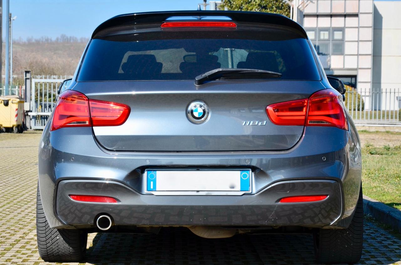 BMW 118d MSPORT 150cv AUT, UFF ITALIANA, EURO 6D, FARI FULL LED, PELLE, 18", PERMUTE