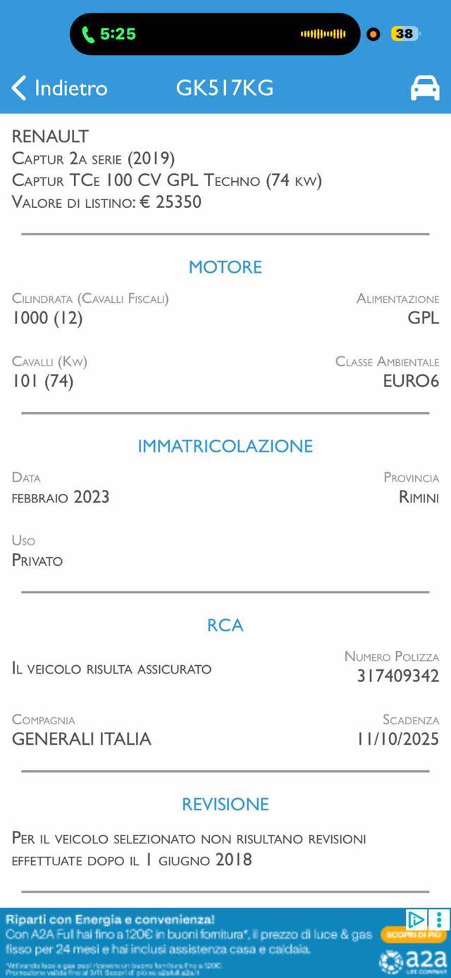 RENAULT Captur TCe 100 CV GPL Techno