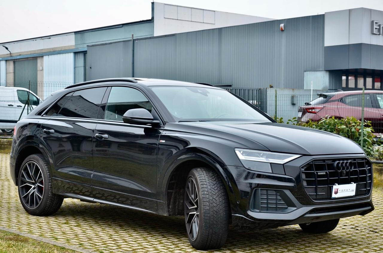 AUDI Q8 50 3.0 TDI MHEV S-LINE QUATTRO TIPTRONIC 286cv, TUTTI SERVICE UFF AUDI, UFF ITALIANA, EURO 6D, ASSE POST STERZANTE, TETTO, 22", PERMUTE