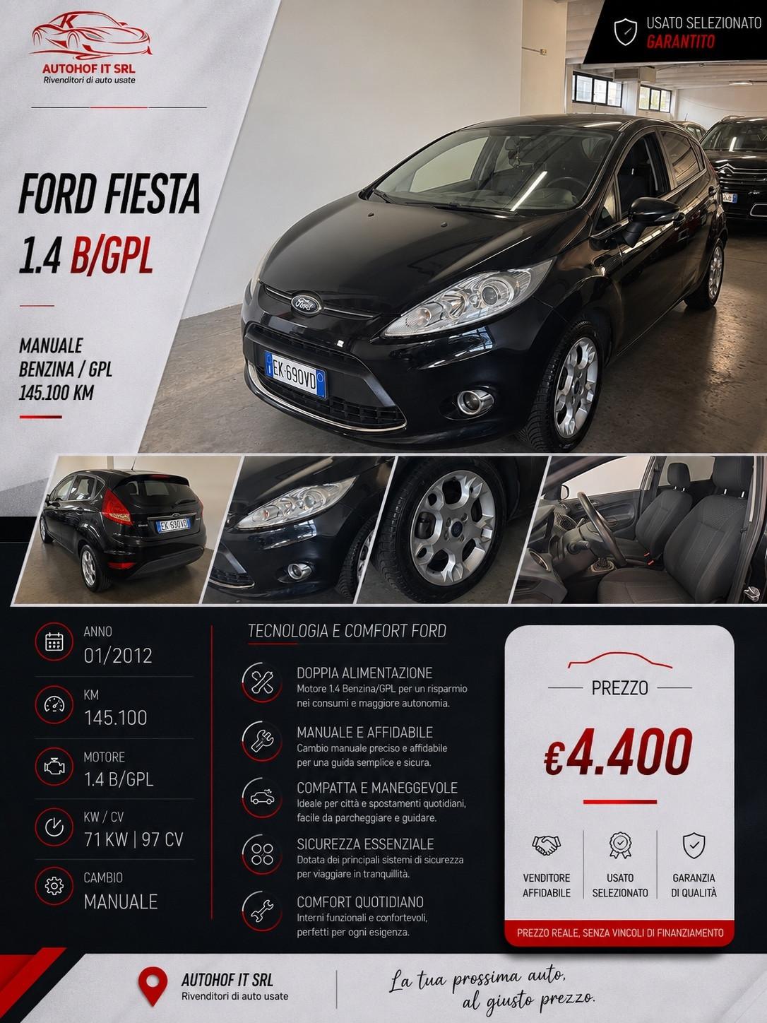 Ford Fiesta 1.4 5 porte Bz.- GPL Titanium