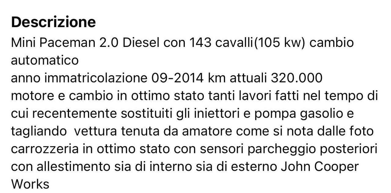 Mini John Cooper Works Paceman 2.0 SD ALL4