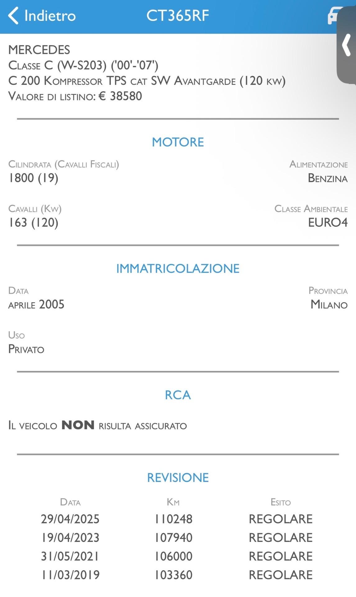 Mercedes-benz C 200k TPS S.W. Elegance 163cv