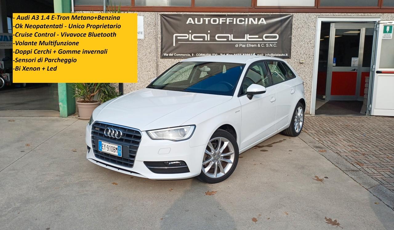 Audi A3 SPB 1.4 TFSI g-tron Ambiente Ok Neopatentati