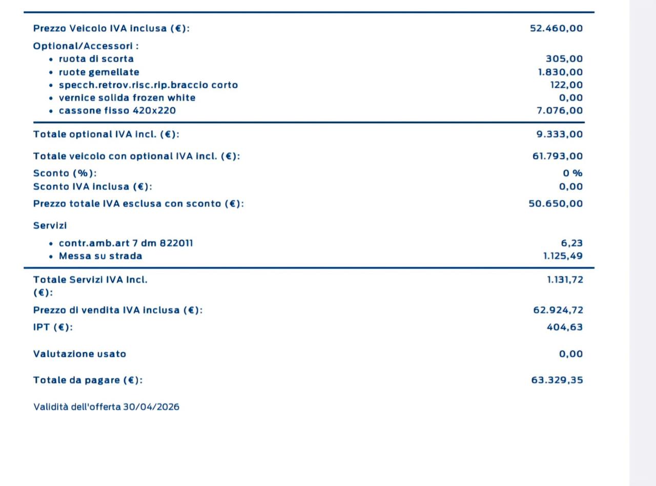 Ford Transit 350 2.0TDCi - 130CV - CASSONATO PASSO LUNGO GEMELLATO