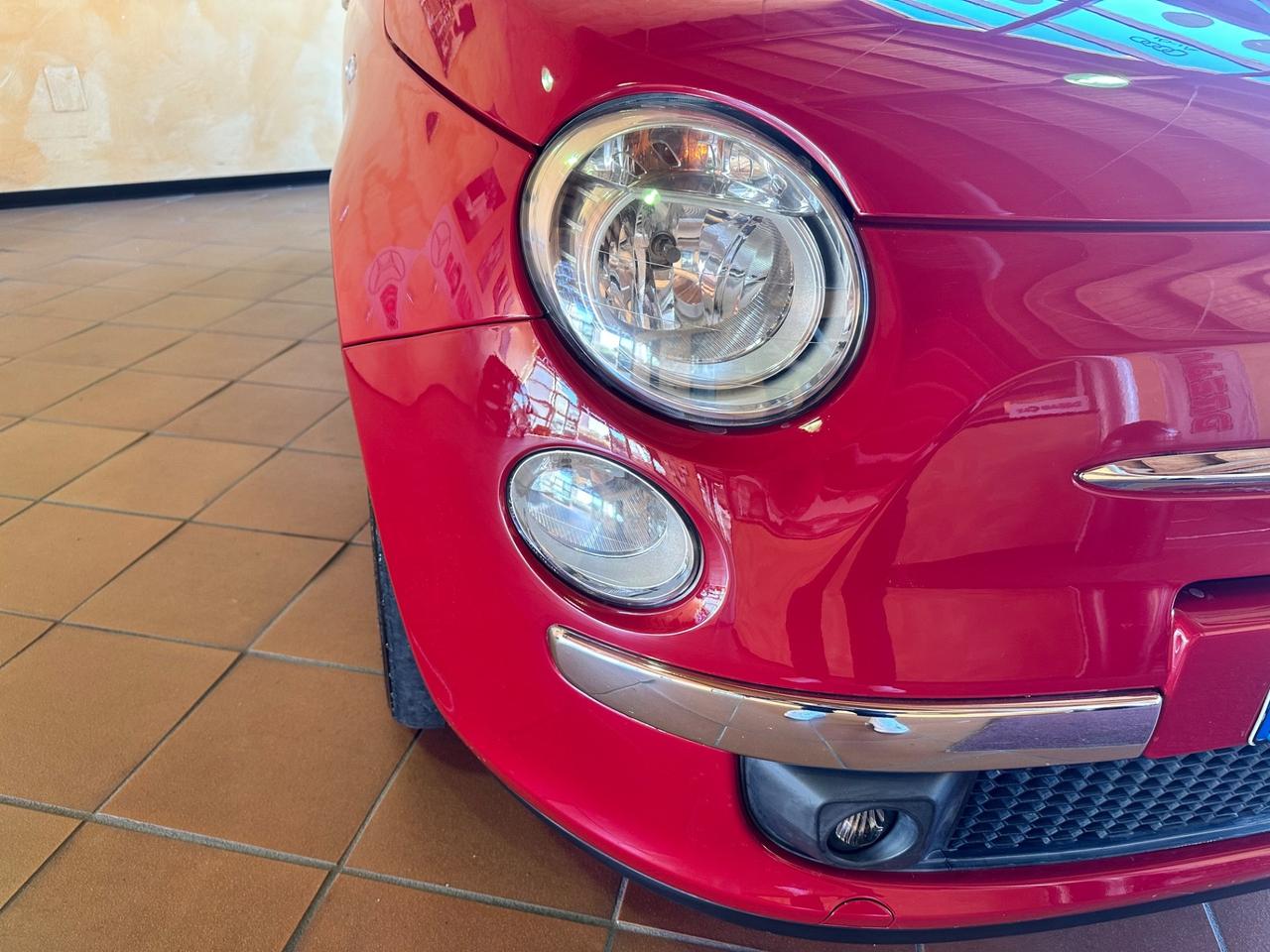 Fiat 500 1.2 Lounge tetto panoramico rossa 93.000km