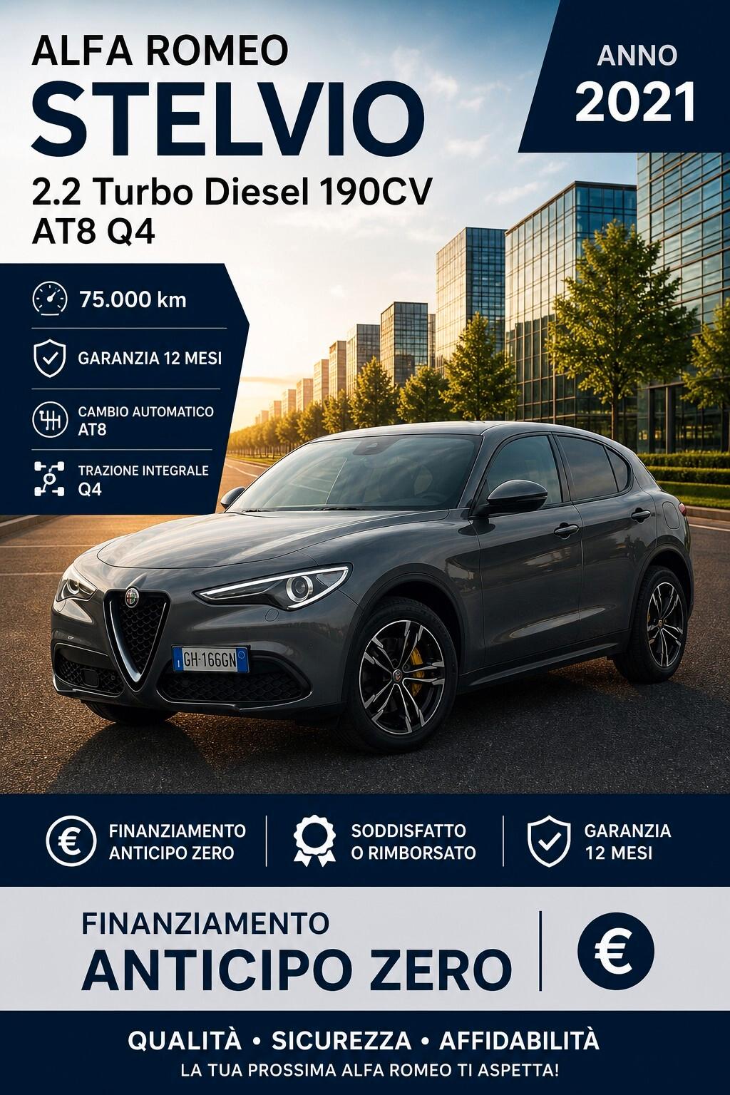 Alfa Romeo STELVIO 2.2 Diesel 190CV AT8 Q4