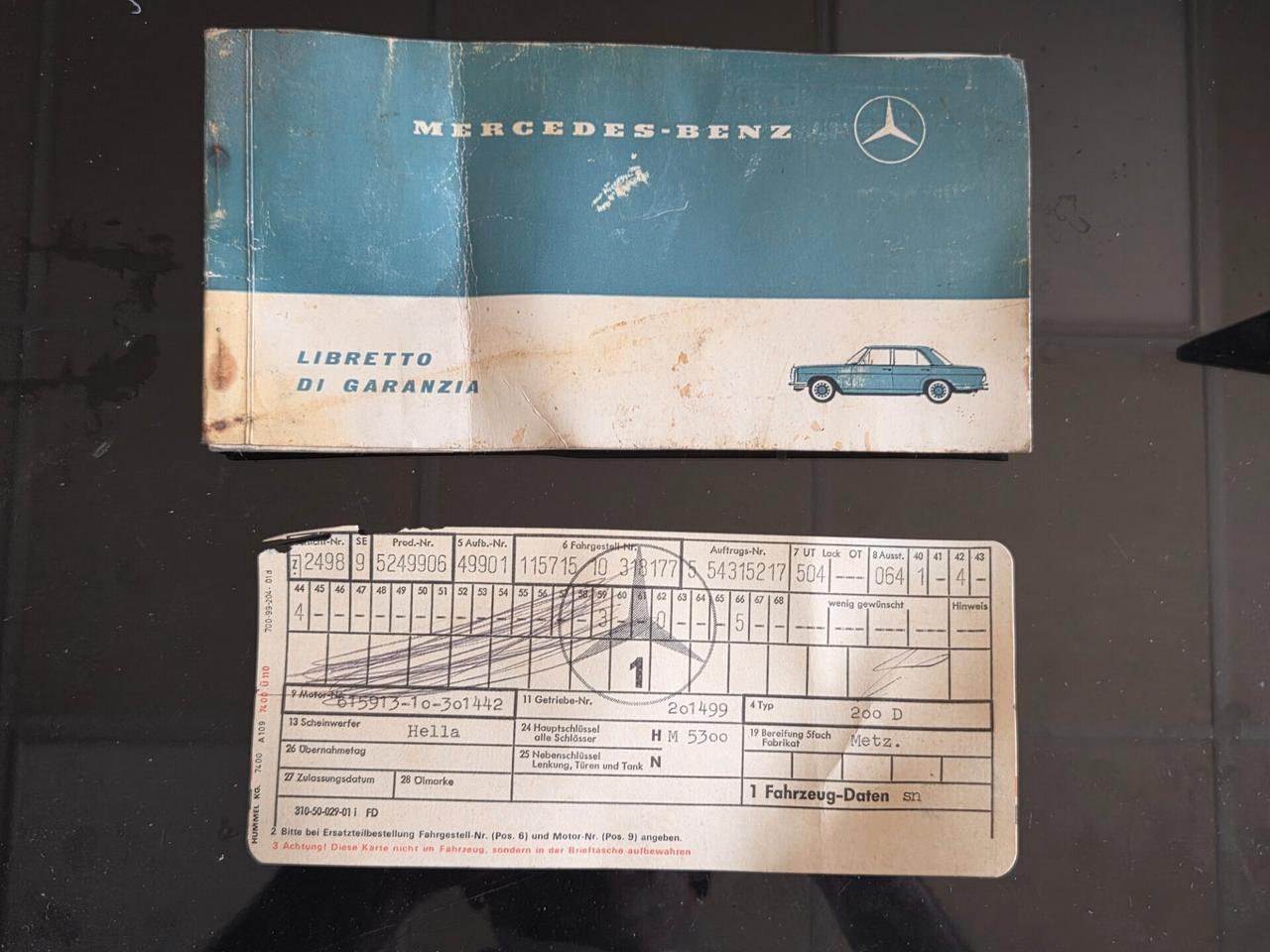 MERCEDES W115 \8 200D - RESTAURO DA ULTIMARE