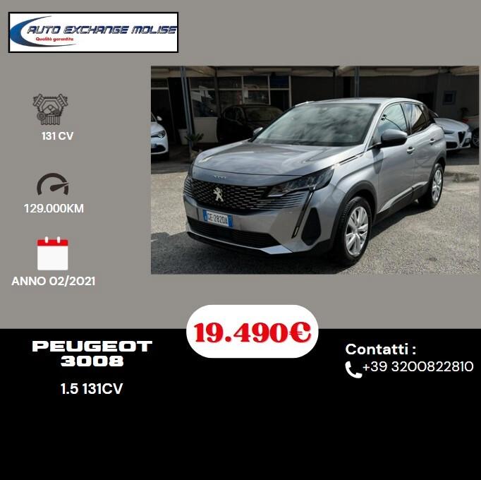 Peugeot 3008 BlueHDi 130 S&S EAT8 Active