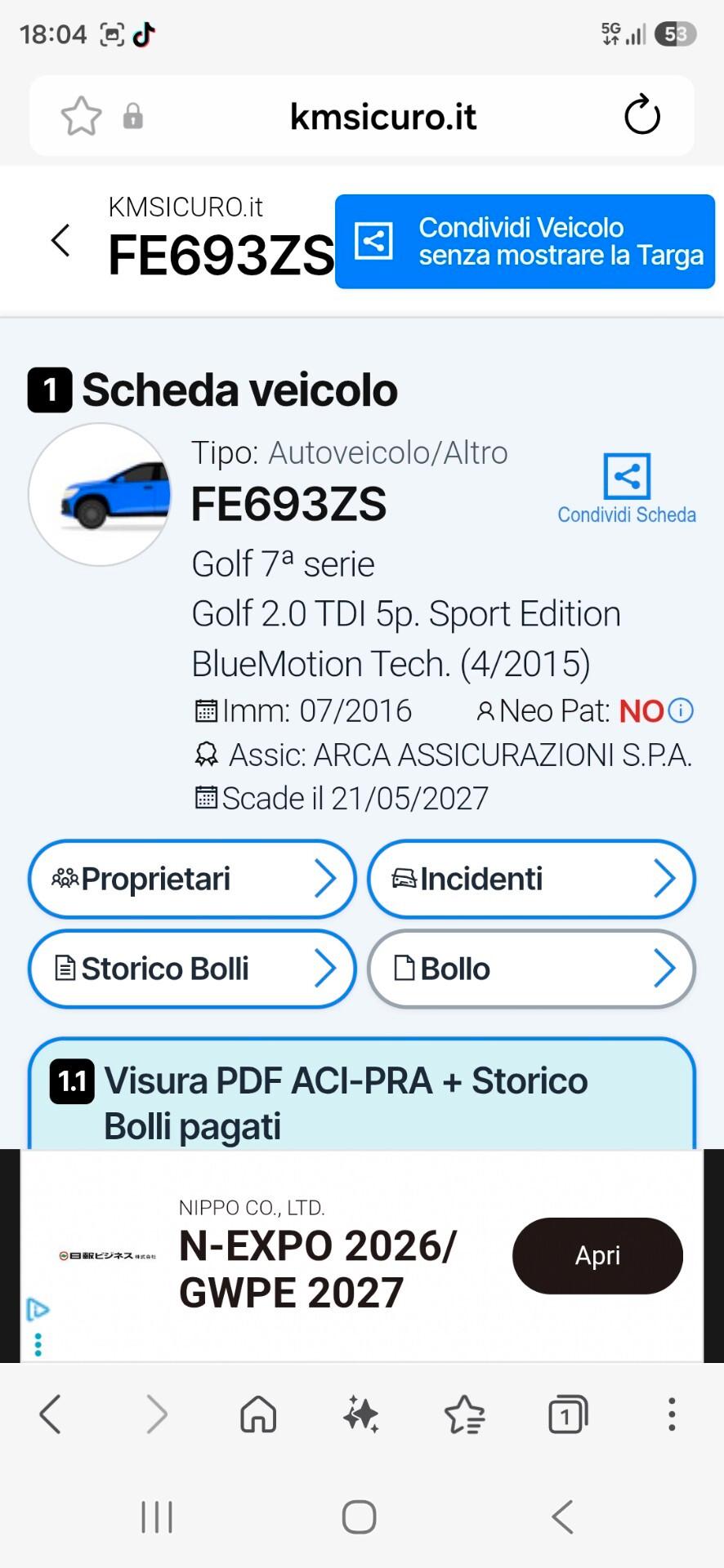 Volkswagen Golf 2.0 TDI 5p. Sport Edition. AUTO IN ARRIVO