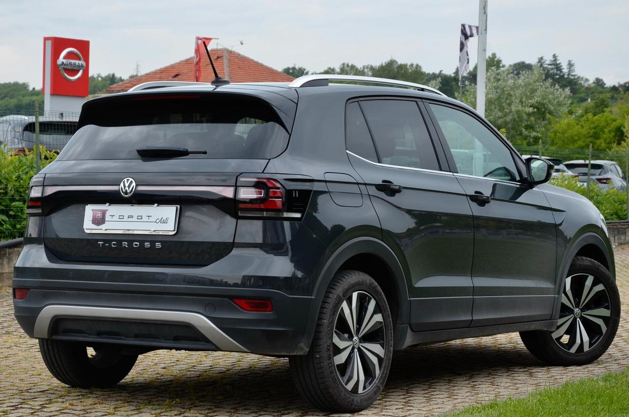 VOLKSWAGEN T-CROSS 1.0 TSI ADVANCED 115cv, UNICOPROPRIETARIO, TUTTI SERVICE VW, UFF ITALIANA, EURO 6D, APPLE ANDROID, RETROCAMERA, PERMUTE