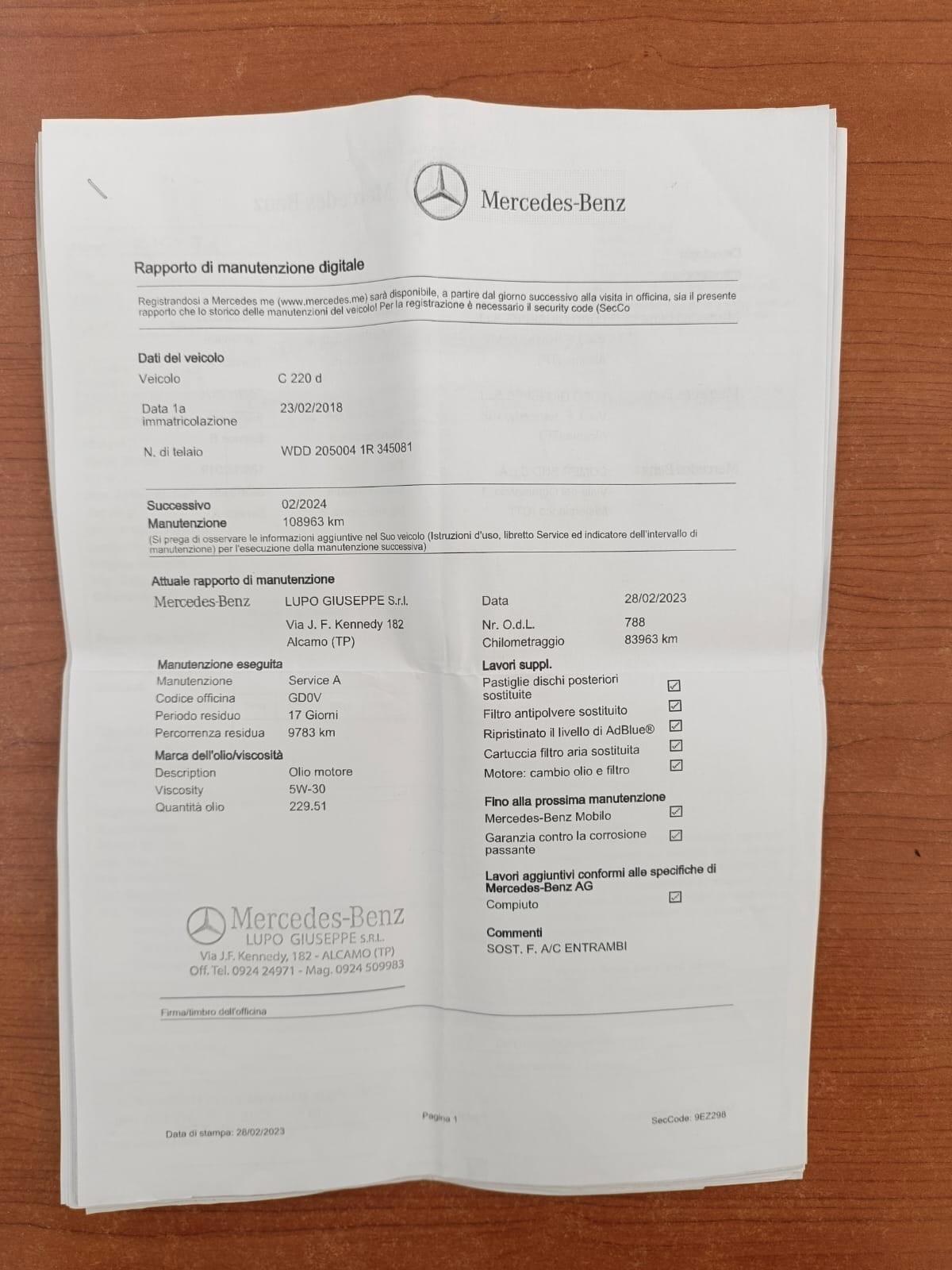 Mercedes-benz C 220 d Auto Exclusive AMG - 2018