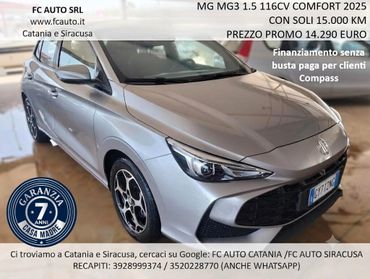 Mg MG3 1.5 COMFORT 2025 - PARI AL NUOVO - IVA DEDUCIBILE