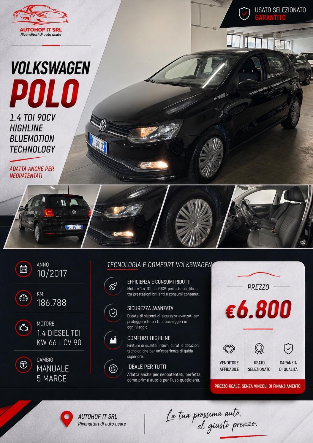 Volkswagen Polo 1.4 TDI 90 CV 5p. Highline BlueMotion Technology