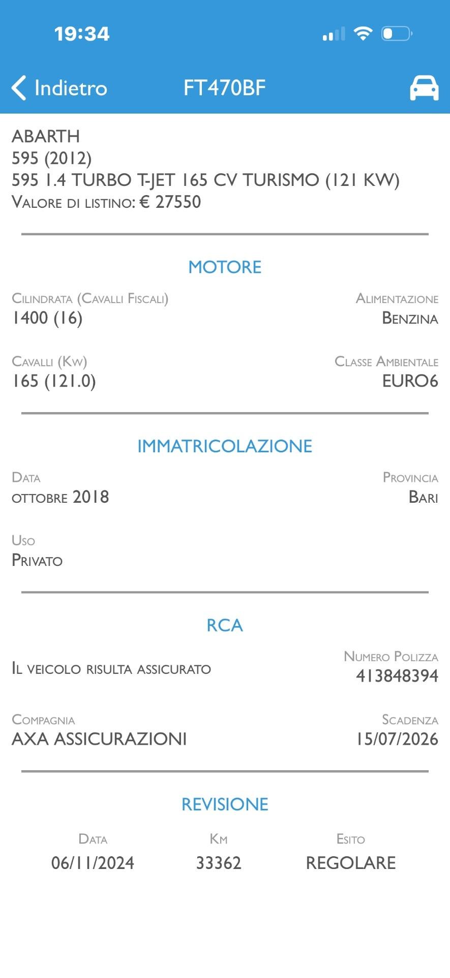Abarth 595 1.4 Turbo T-Jet 165 CV Turismo Prezzo Promo Finanziamento In Regalo Una Vacanza Di Una Settimana Per 4 Persone