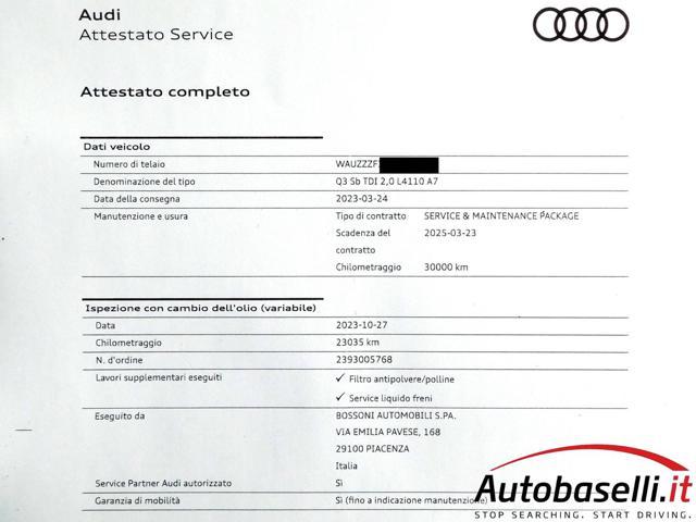 AUDI Q3 SPORTBACK 35 TDI S TRONIC S LINE EDITION