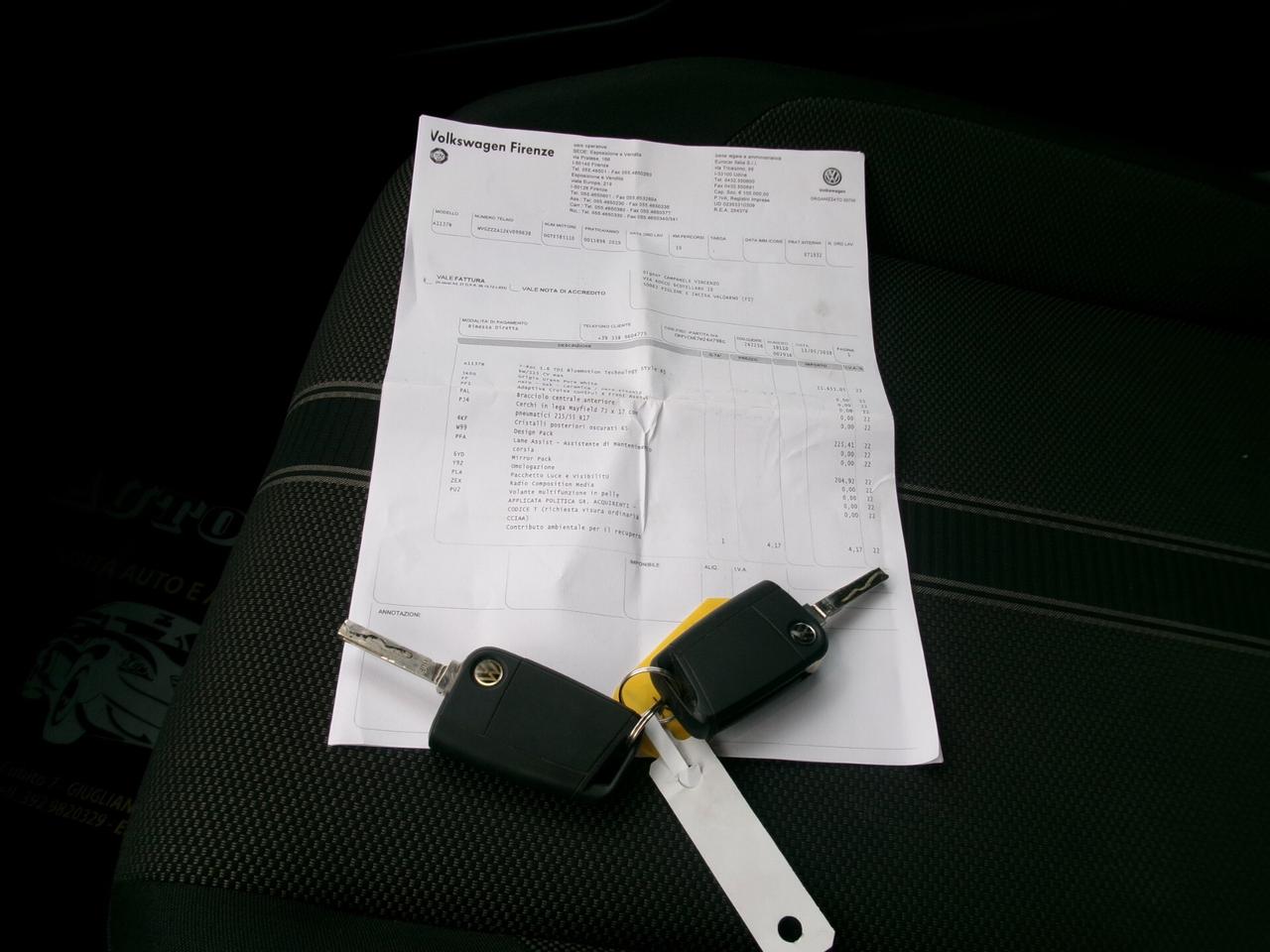 Volkswagen T-Roc 1.6 TDI 115CV E6D ADVANCED MANUALE KM CERTIFICATI