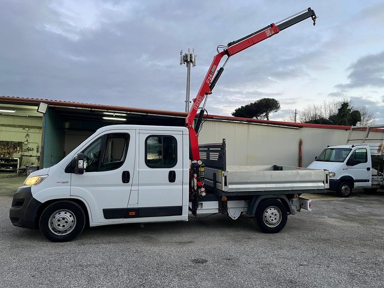 Fiat ducato max 23 -7 posti cassone F. Gru Fassi-2018
