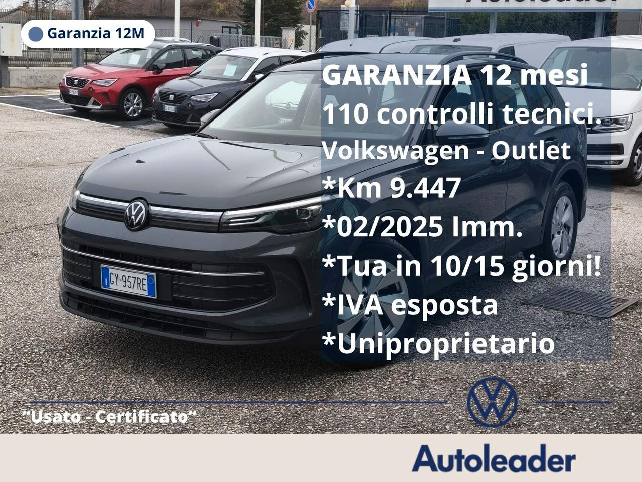 VW Tiguan 2.0 TDI 150 CV DSG Life SOLO 9mila Km