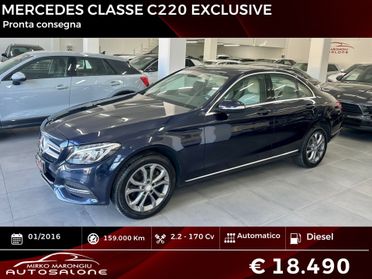 Mercedes benz CLASSE C 220 d Exclusive FINANZIABILE