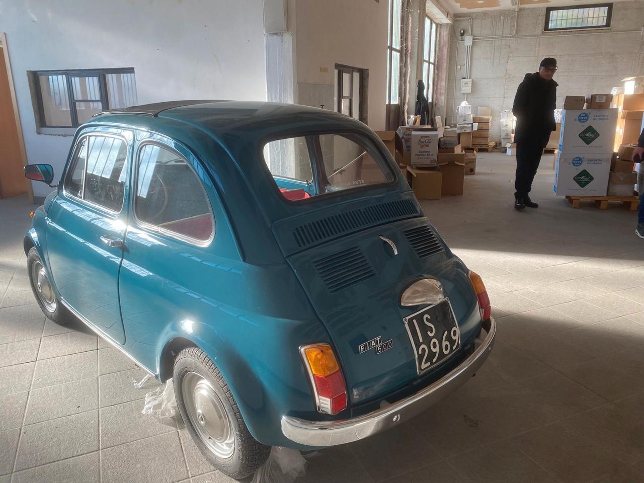 FIAT 500 F (1970) - BLU TURCHESE - CON TARGHE E LIBRETTO ORIGINALI