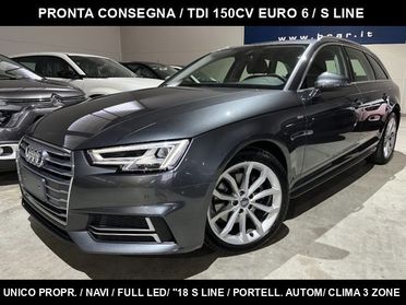 AUDI A4 Avant TDI 150CV S line "18 Sline/Navi/Full LED/E 6