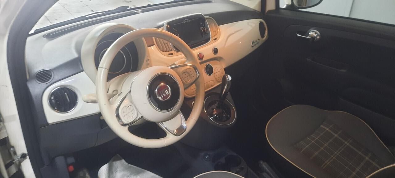 Fiat 500 cc0.9 twinair turbo benzina cambio automatico anno 2016