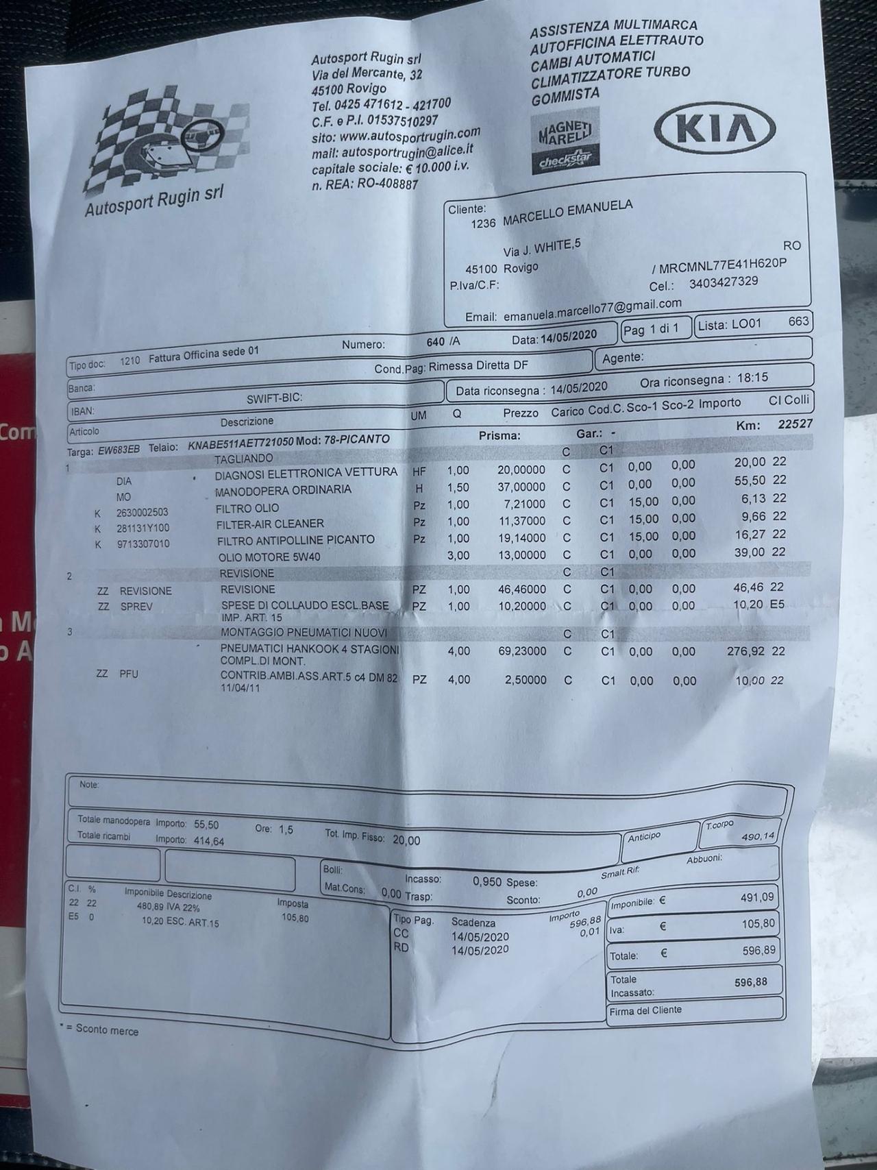 Kia Picanto 1.0 12V 5 porte Glam