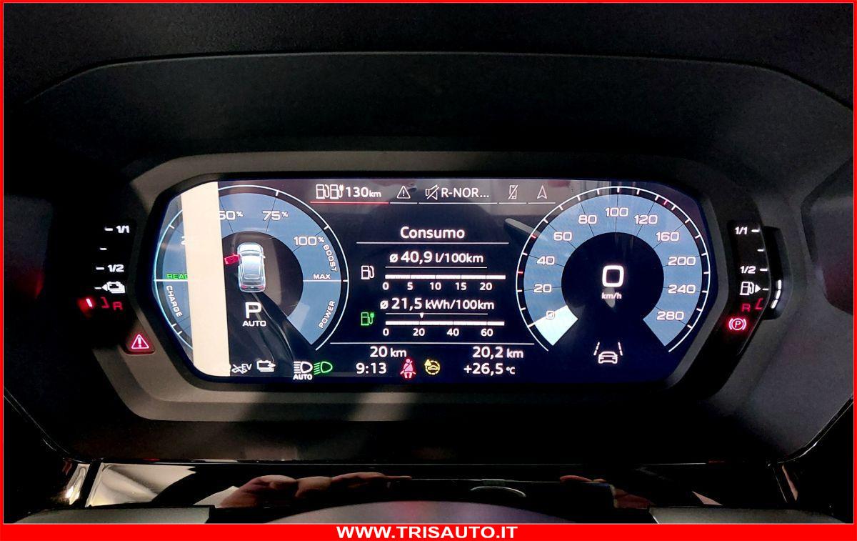 AUDI A3 SPB 40 1.4 Tfsi e 204cv PHEV Identity Black S-line MY24 KM ZERO!!! IVATA