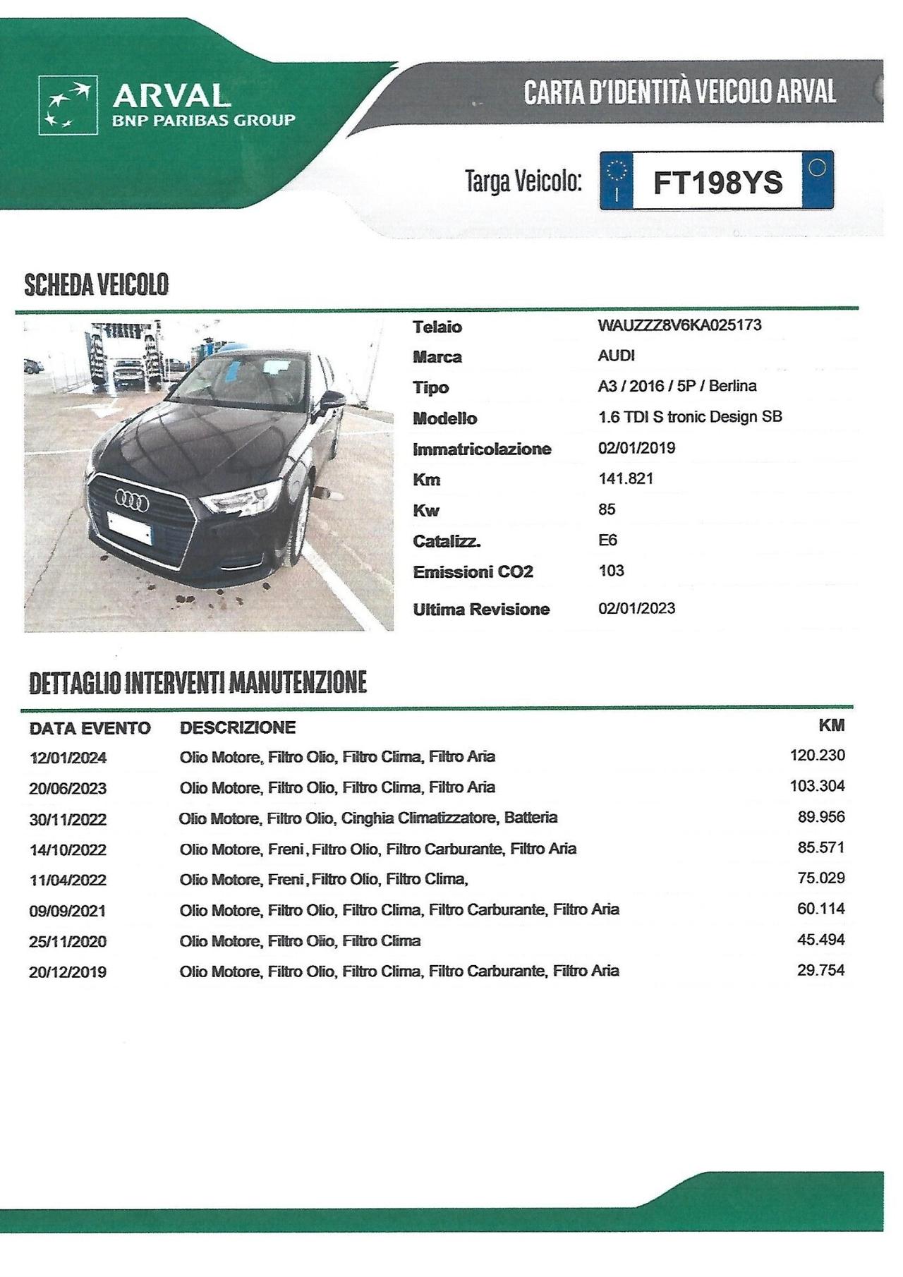 Audi A3 SPB 1.6 TDi S-tronic *FULL OPT.-TETTO*