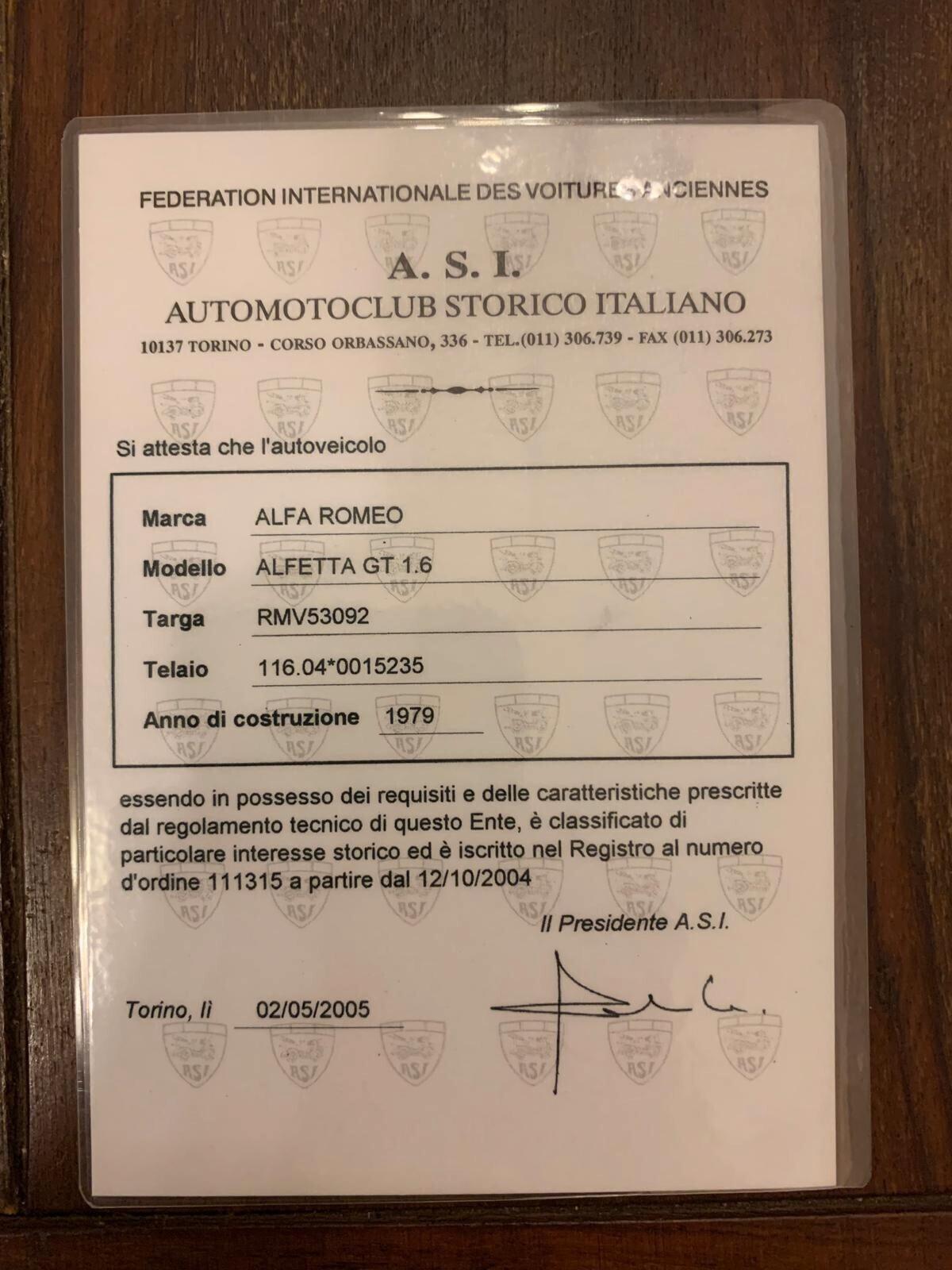 Alfa Romeo Alfetta GT 1.6 ASI 1979