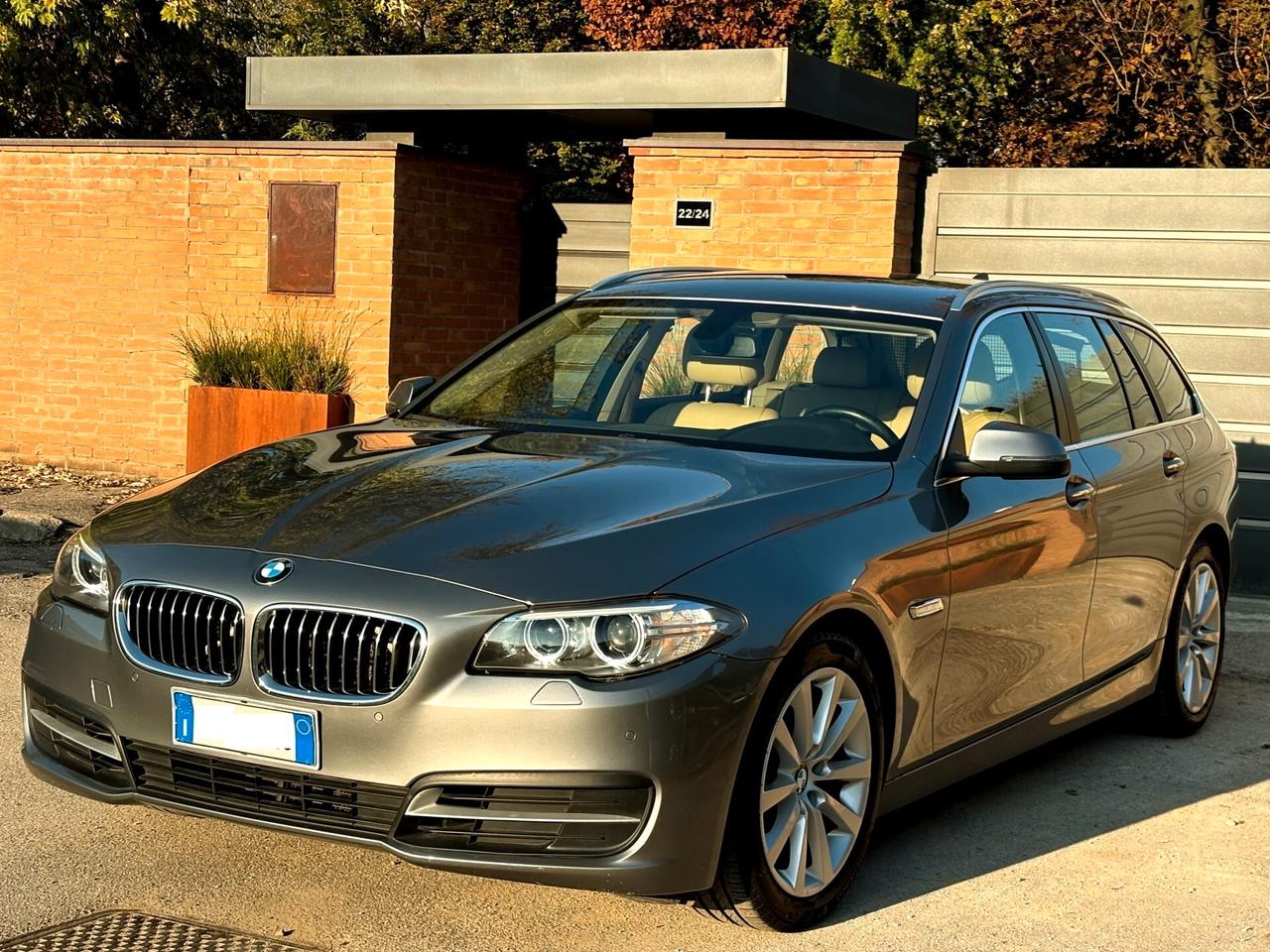 BMW 520D sw aut-128000km-EURO 6-Pelle Beige-2017