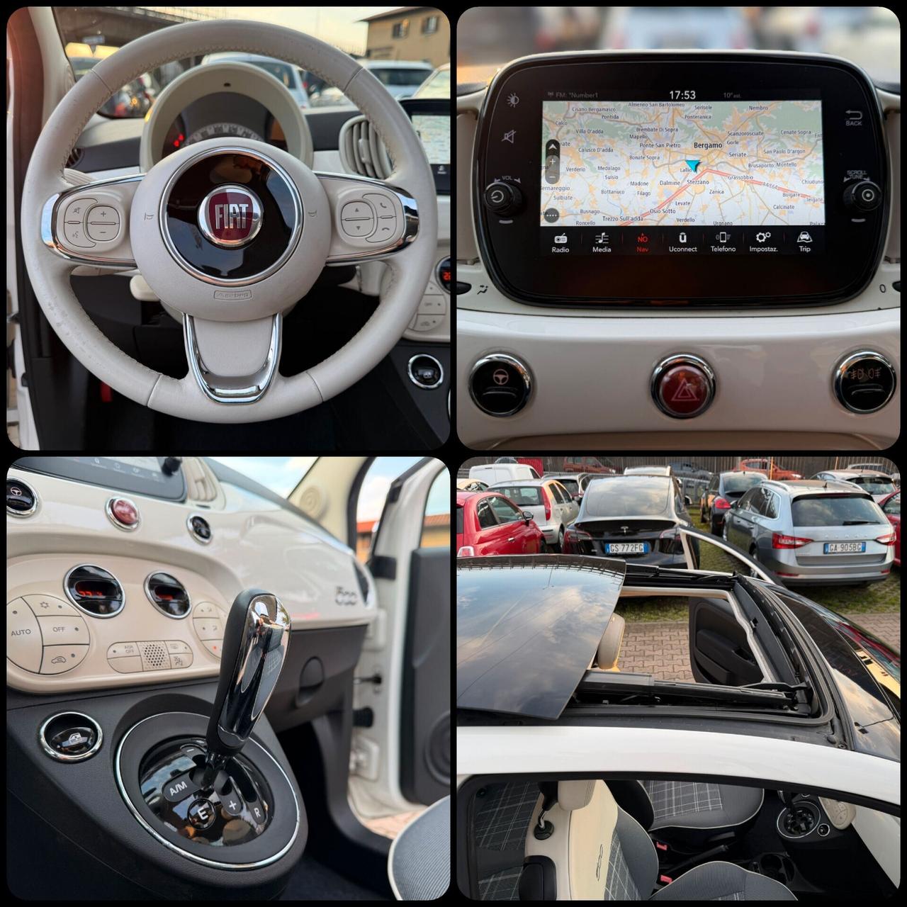 Fiat 500 1.2 Lounge AUTOMATICA TETTO PANORAMICO APRIBILE OK NEOPATENTATI