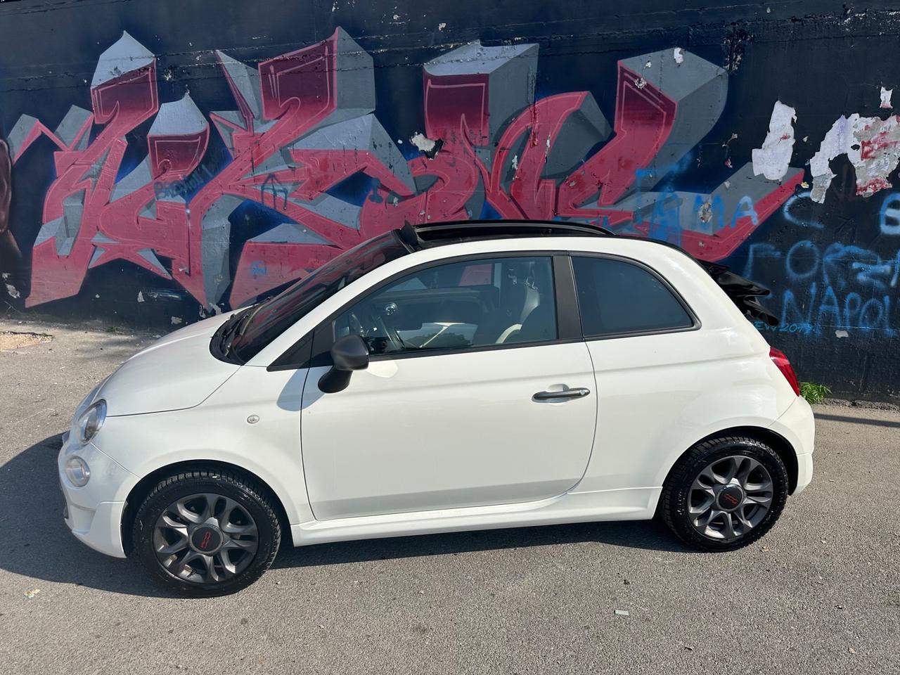 FIAT 500S CABRIO 1.2BENZINA/PELLE/BI-ZONA