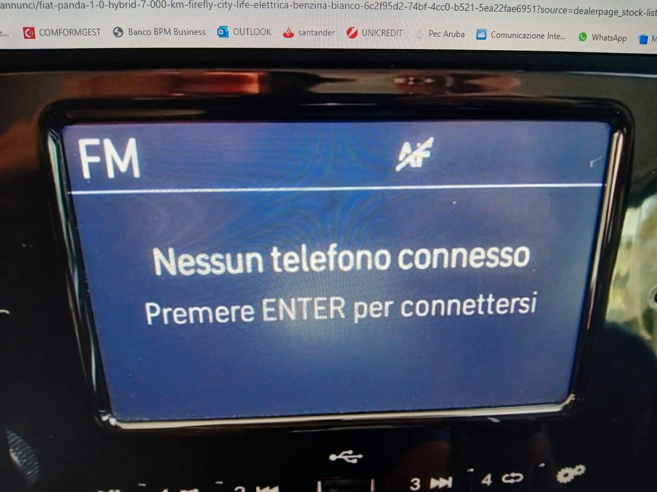 Fiat Panda 1.0 FireFly S&S Hybrid City Life UFFICIALE ITALIANA SOLO 7.100KM!!! PREZZO REALE NO VINCOLO FINANZIAMENTO-GARANZIA FIAT FINO AD OTTOBRE 2025 RINNOVABILE!!!