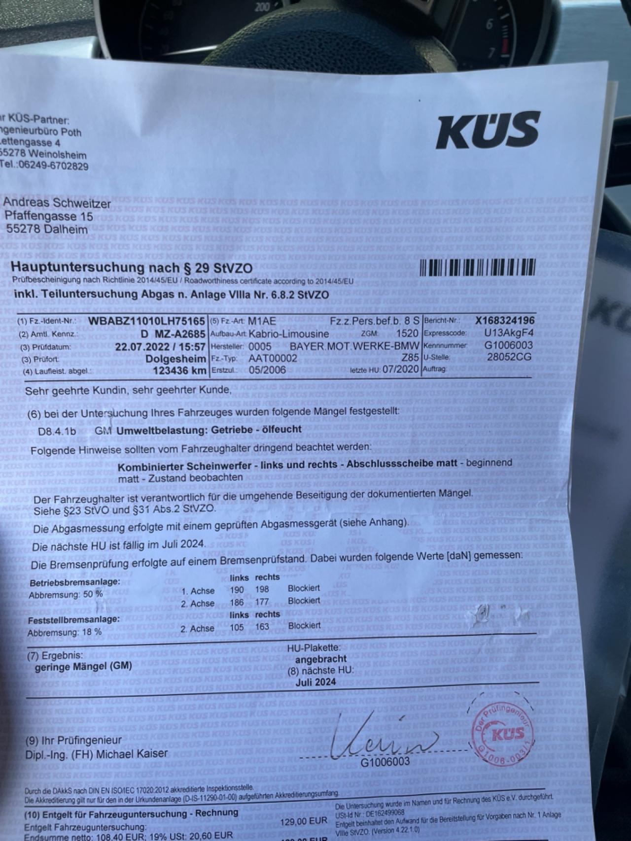 Bmw Z4 2.0i cat Roadster - Tagliandi Certificati
