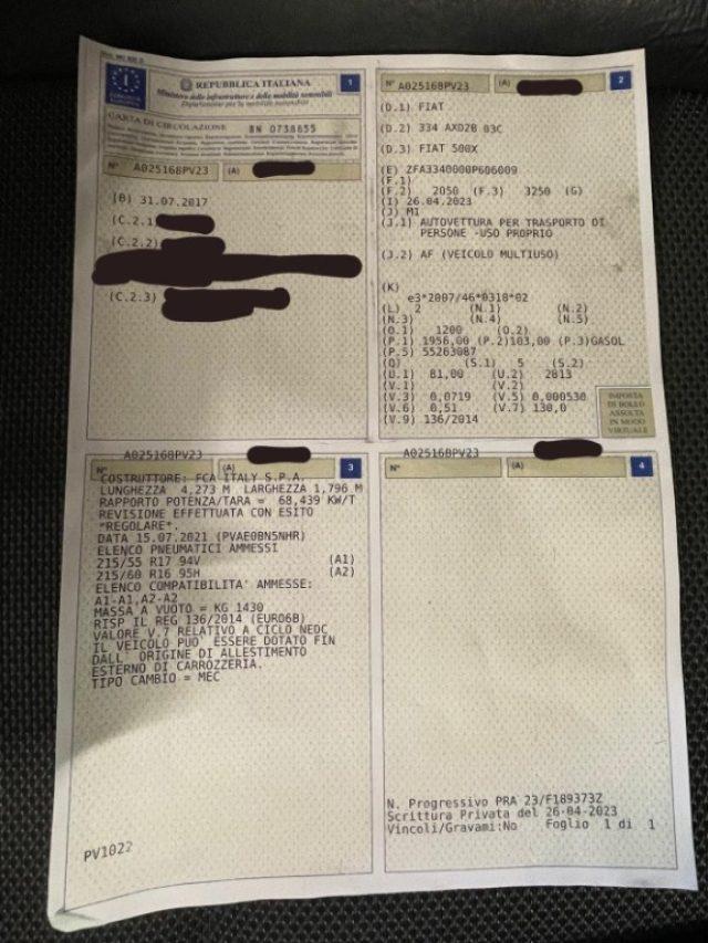 FIAT 500X 2.0 MultiJet 140 CV 4x4 Cross