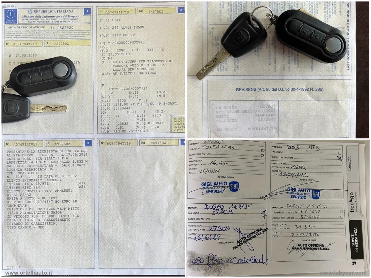 FIAT Doblò 1.6 MJT 120 CV Easy IVA DEDUCIBILE