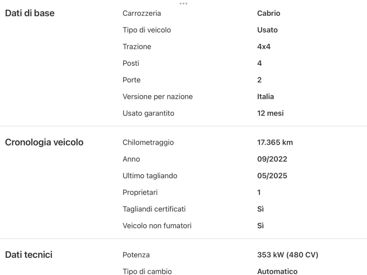 Porsche 911 Carrera 4 GTS Cabriolet Perfetta