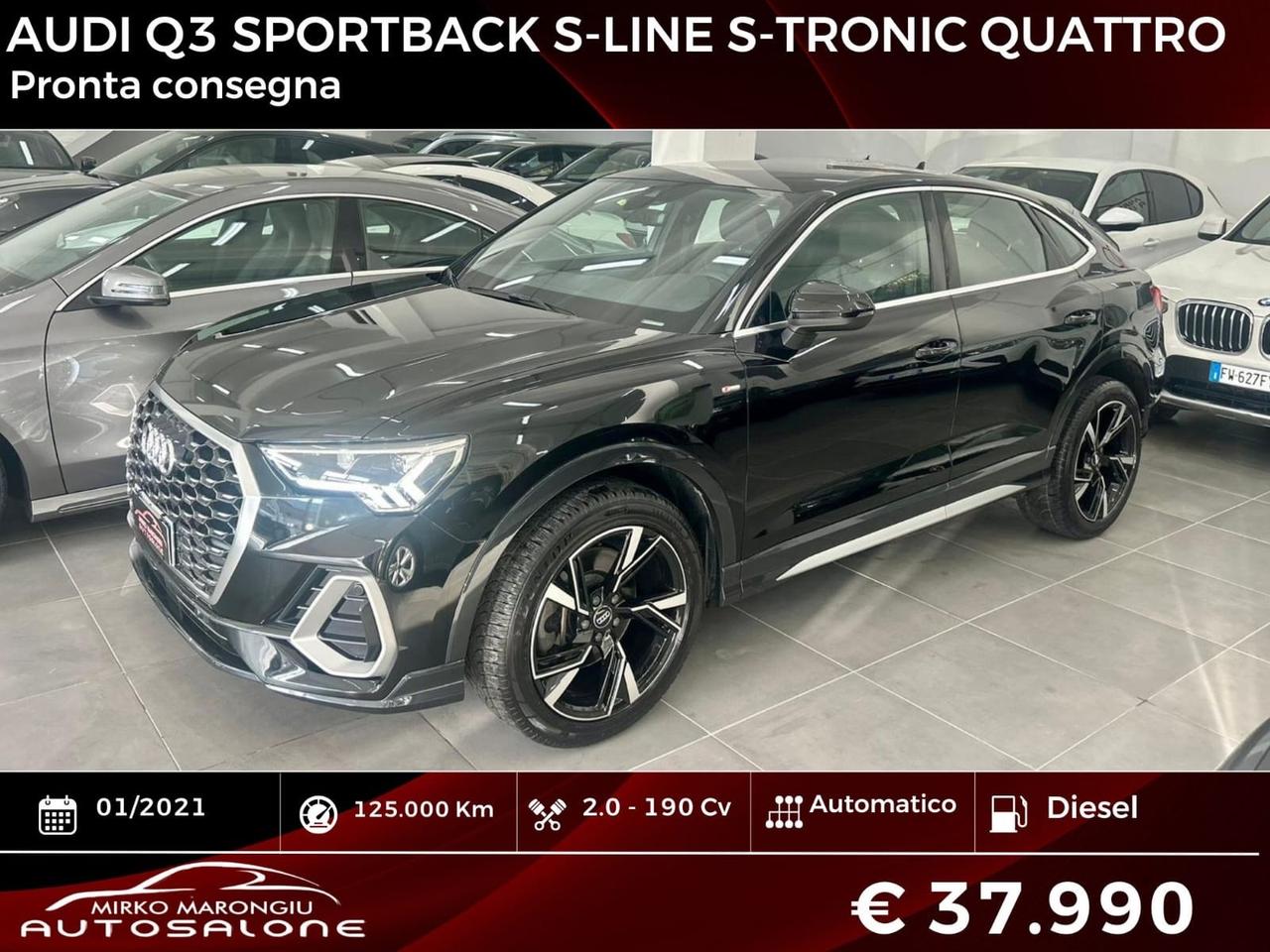 Audi Q3 SPB. 2.0 190 QUATTRO S-line promo FINANZIABILE