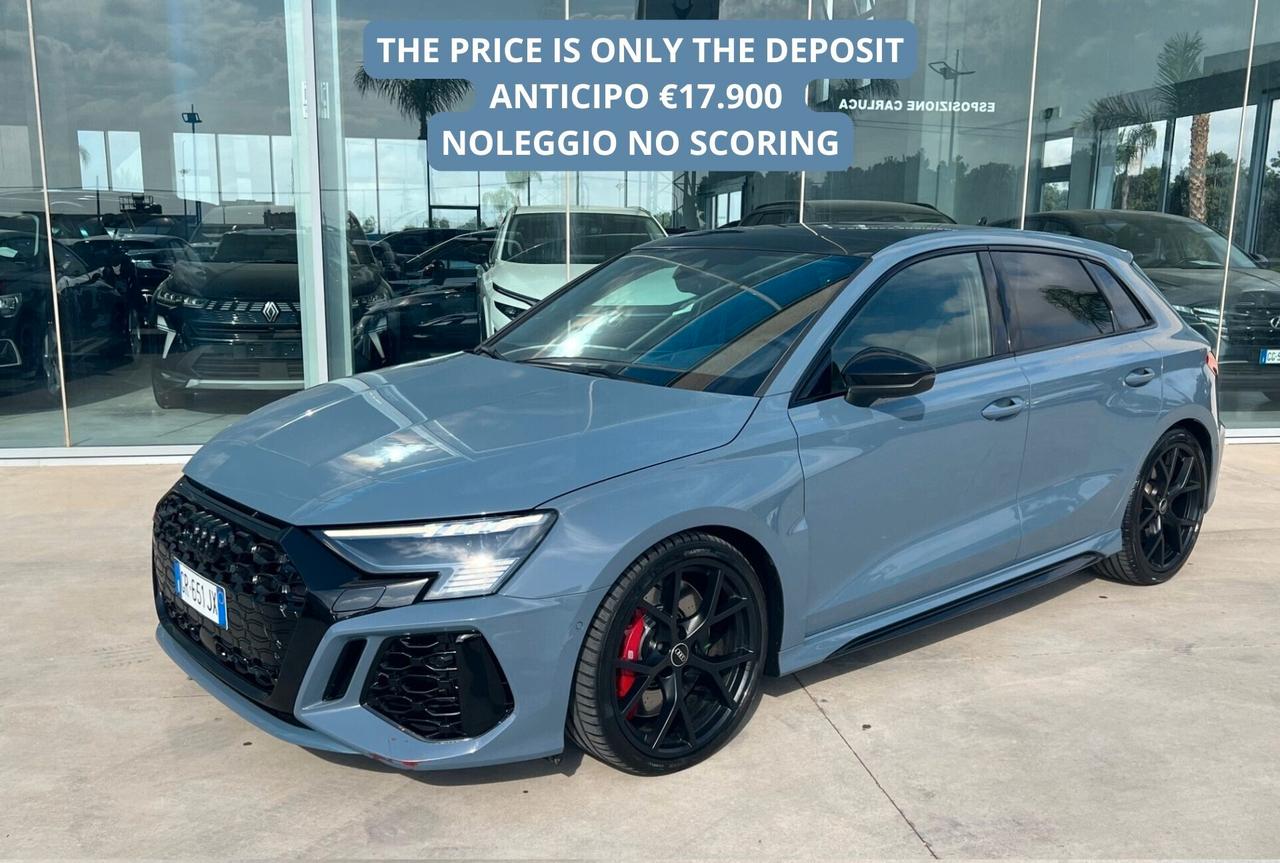 Audi RS3 SPB 2.5 400CV tfsi quattro s-tronic - ANTICIPO €17.900 NOLEGGIO NO SCORING