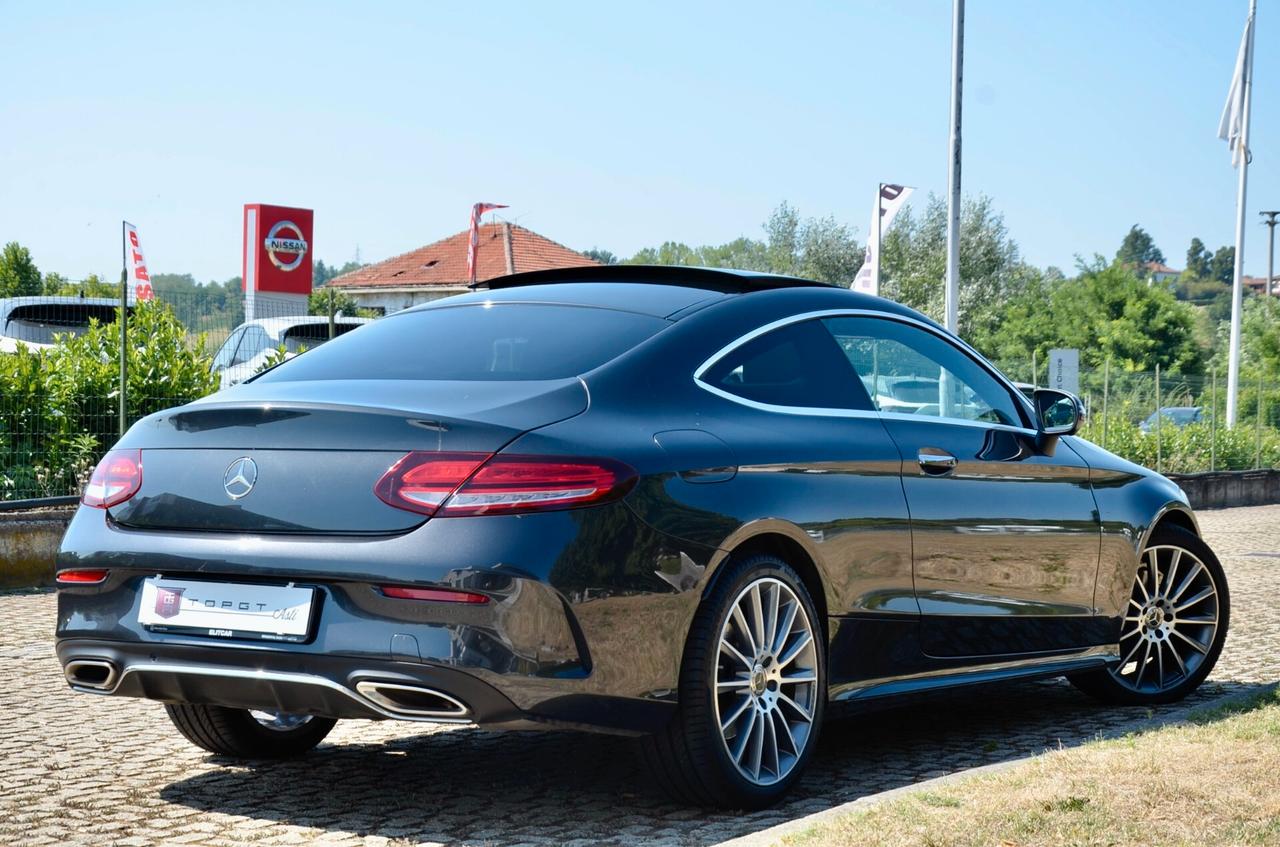 MERCEDES-BENZ C200 COUPE MHEV MILD HYBRID (EQ-BOOST) PREMIUM PLUS 184cv AUTO, UFF ITALIANA, SERVICE UFF MERCEDES, TETTO, HI-FI BURMESTER, FARI MULTIBEAM, 19", RETRO 360, PERMUTE