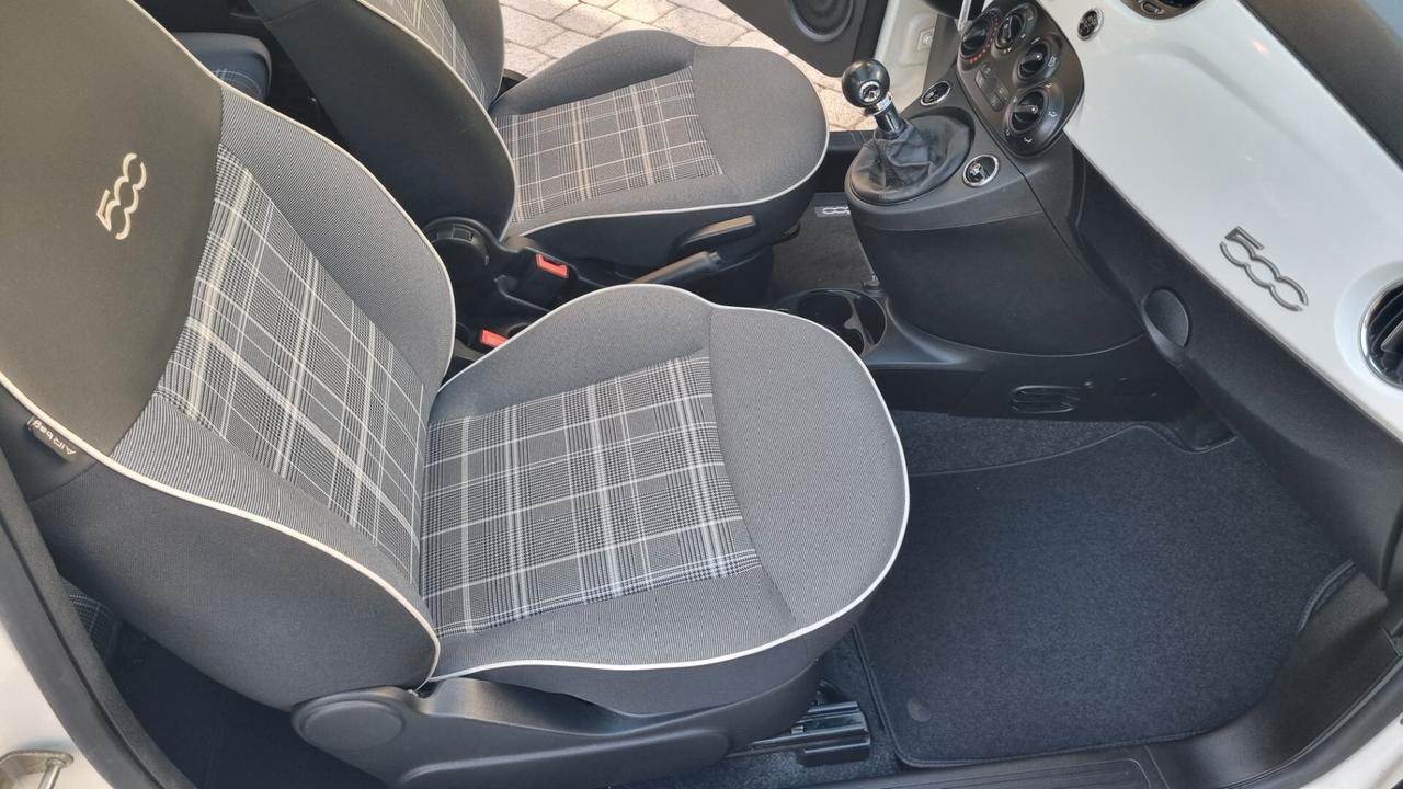 Fiat 500 1.2 Lounge 69cv km48000 anno2019 neopat