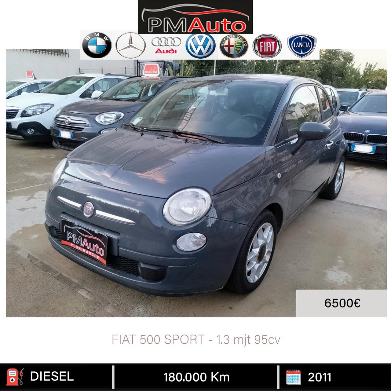 Fiat 500 1.3 mjt 95 CV Sport-Motore Nuovo -