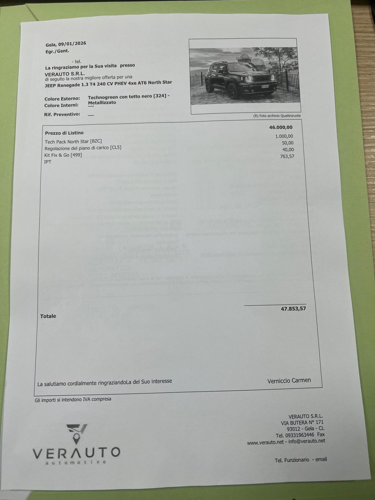 Jeep Renegade 1.3 possibilità trasformazione AutocarroN1