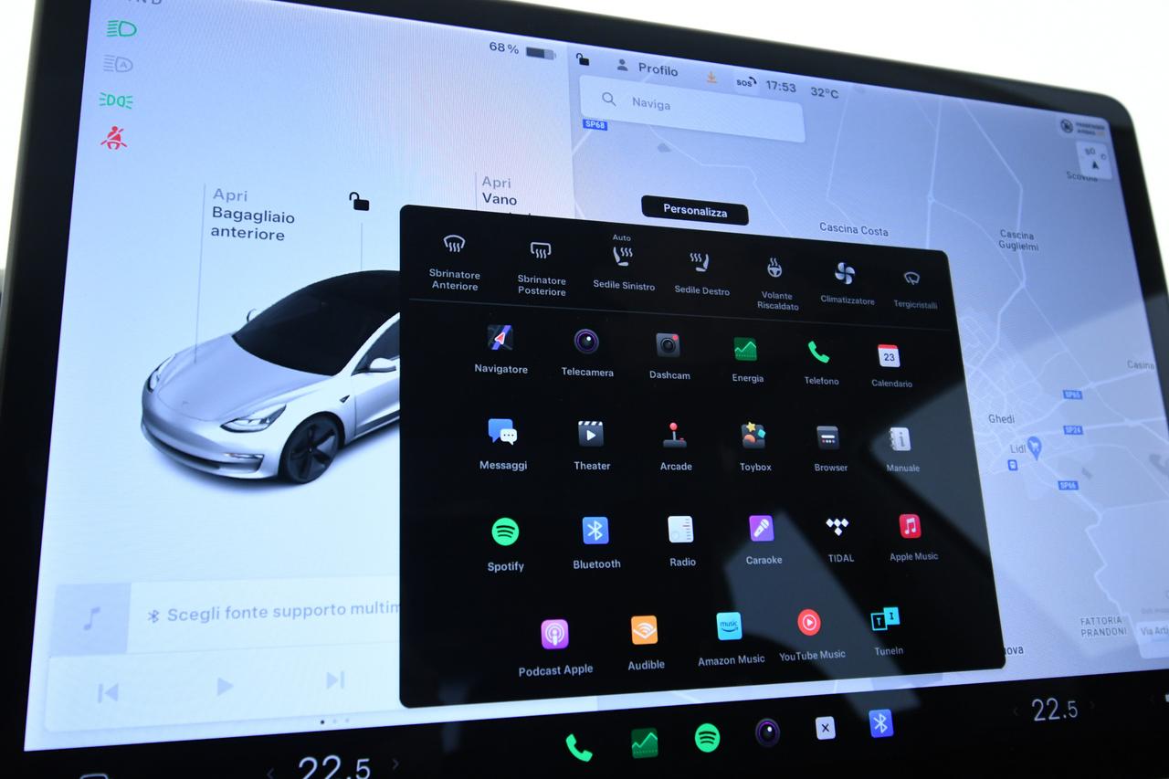 TESLA Model 3 Long Range Dual Motor awd PILOTA AUTOMATCO+PELLE+C18"